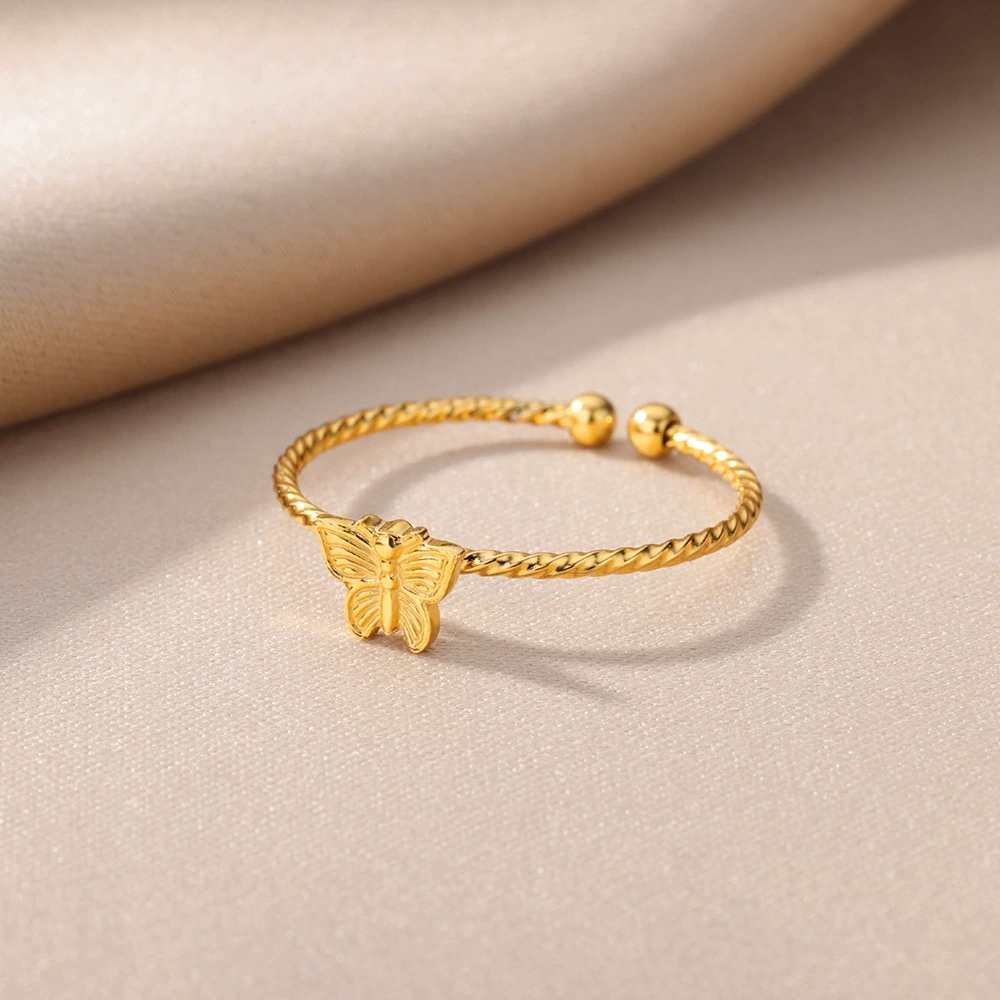 Ring stainless steel, accessory, for import, 750 sample gold