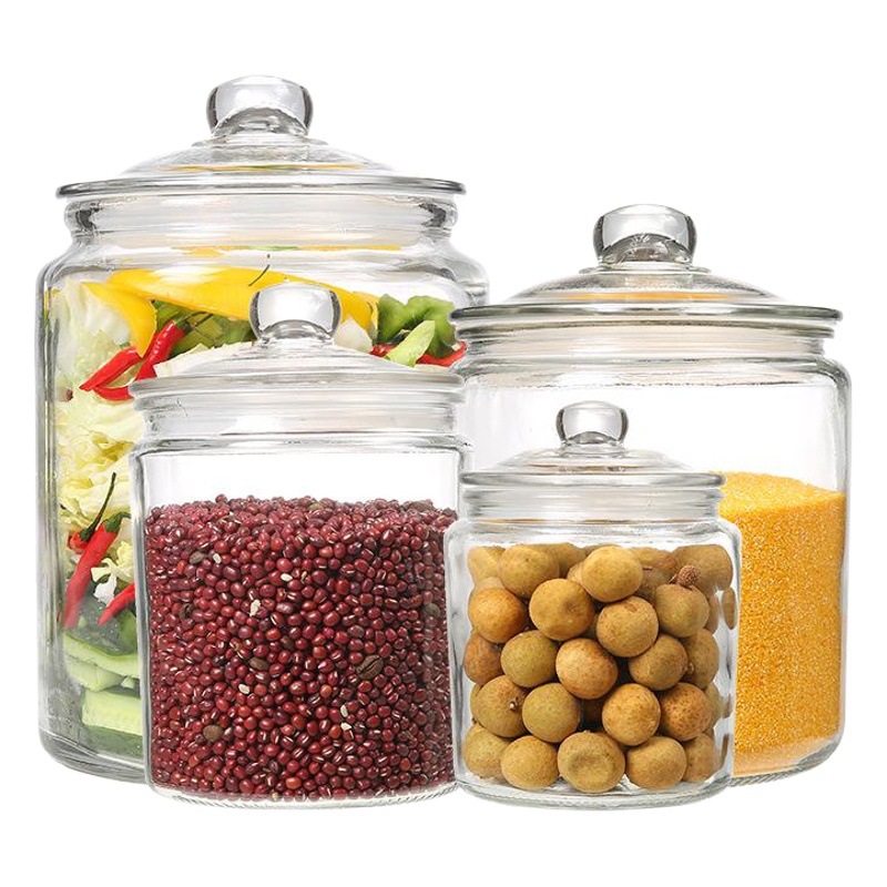 Frasco de vidrio frasco sellado frasco de té frasco de grano medicina herbal china frasco de almacenamiento sellado a prueba de humedad frasco de pepinillo grande