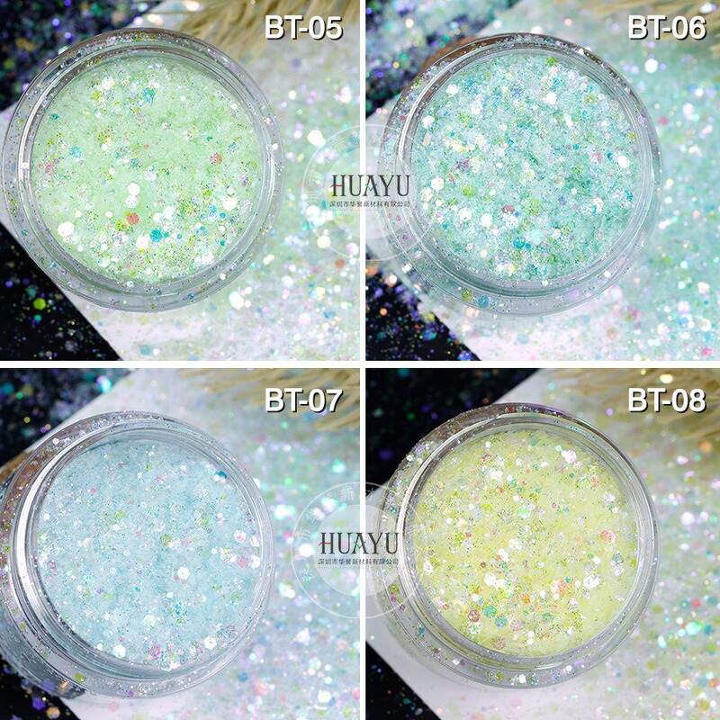 Ice glitter powder sequins diy glue drop glitter powder makeup nail resin glue drop crafts with glitter powder 10g