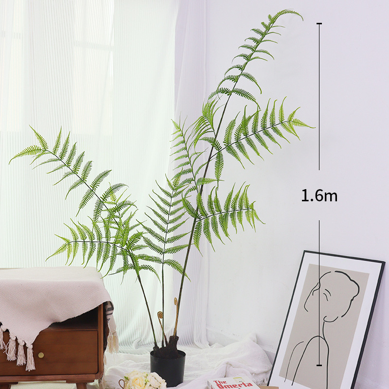 ソフト装飾造園シミュレーションヘリシウムシダ鉢植えシミュレーションゴールデンサルシダ屋内床置き装飾偽植物緑植物|undefined