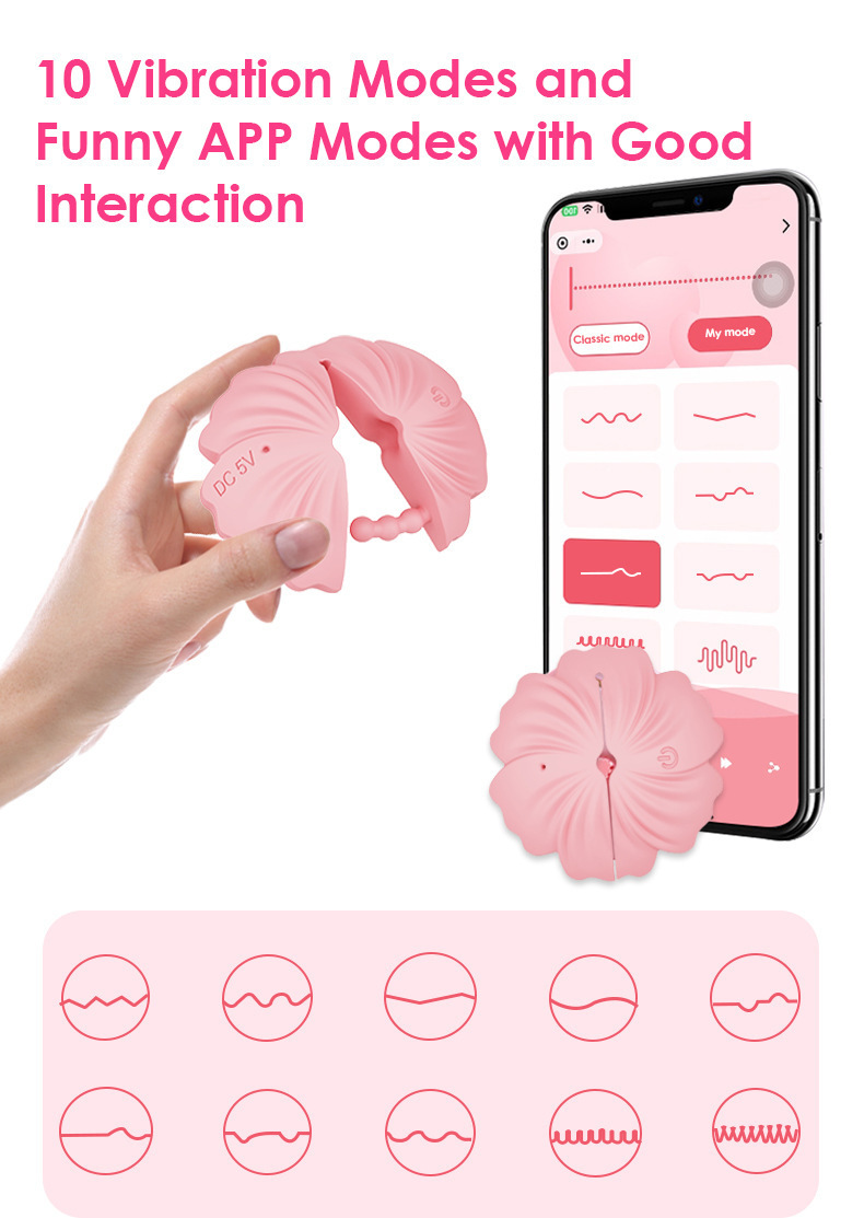 App & Remote Control Vibrating Nipple Clamps, 9 Frequencies, Silicone, Pair — detail image 7