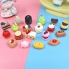 Small food play with accessories, cream realistic resin, wholesale, handmade