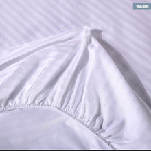 TD61带松紧带包床床单宾馆酒店旅社床上用品 单件酒店纯白色床笠