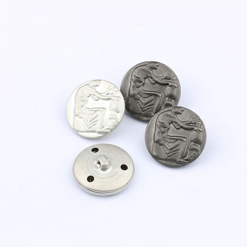 Metal Copper Button Round Copper Buttons Windbreaker Suit Open Jacket Decorative Button Pattern Button Accessories Coat Buttons