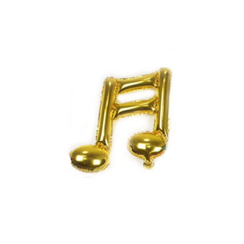 8 puntos de una sola nota globo símbolo de la música de aluminio película de aluminio 16 puntos notas dobles globo de papel de aluminio