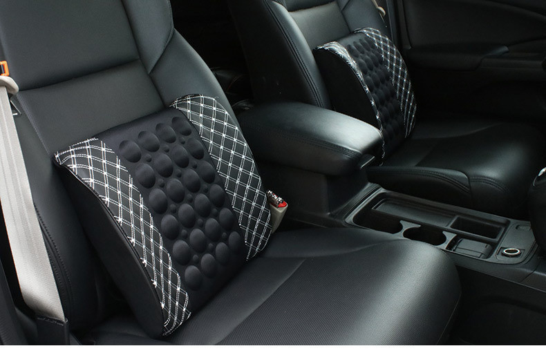 Car Massage Lumbar Support Electric Lumbar Pillow Car Lumbar Cushion Seat Back Lumbar Support Four-Season Car Lumbar Support Cushion