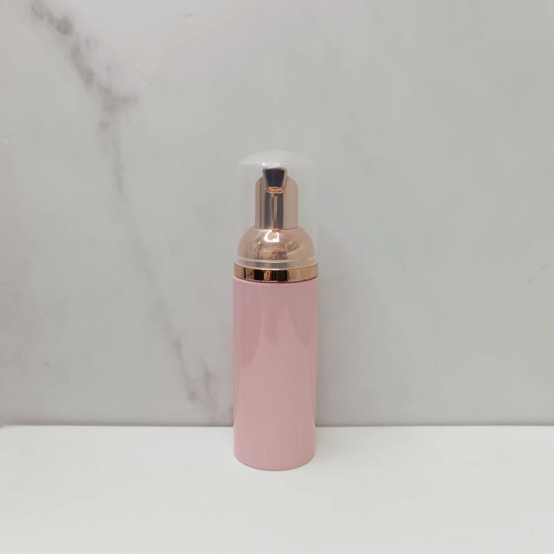 Botella espumosa de mousse rosa especial transfronteriza 60ml botella de mousse de burbuja limpia 100 ml botella de espuma PET