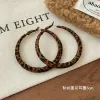 BWQ2 Hot Style [5CM Large] Leopard Print Round Earrings