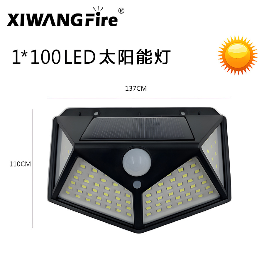 Venta caliente transfronteriza LED iluminación de jardín solar lámpara de pared inducción del cuerpo humano lámpara solar tipo de montaje en pared al aire libre