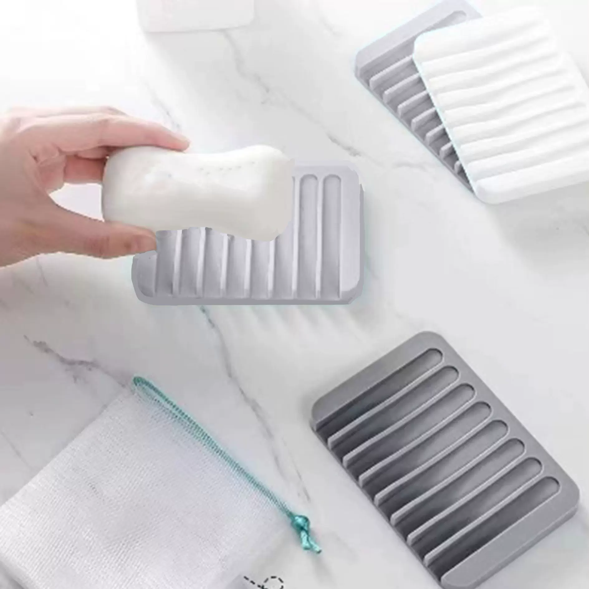 皂托硅胶香皂盒免打孔肥皂架简约沥水香皂托不积水肥皂盒创意沥水