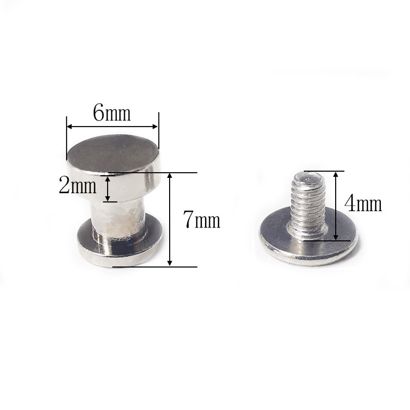 Silver-7x6mm double-layer ledger nails + 5mm slotted iron screws