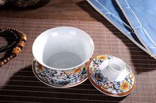 批发盖碗茶具茶杯300ml三才盖碗大码 景德镇单个家用青花瓷陶瓷三
