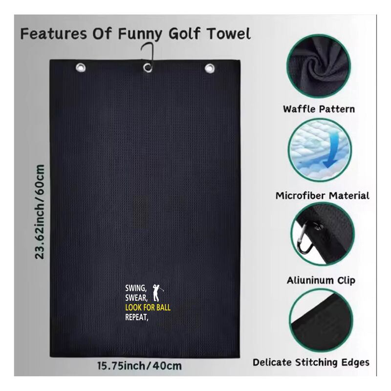 Cross-Border Hot-Selling Waffle Towel Golf Towel Pineapple Grid Towel Sports Towel 70% off Perforated Ready Stock Wholesale