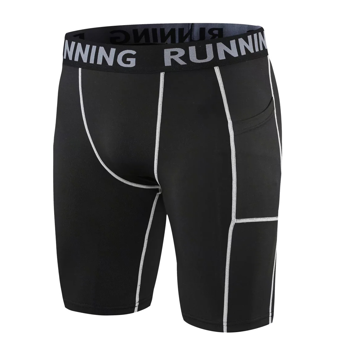 239 회색 테 반바지 사이드 포켓