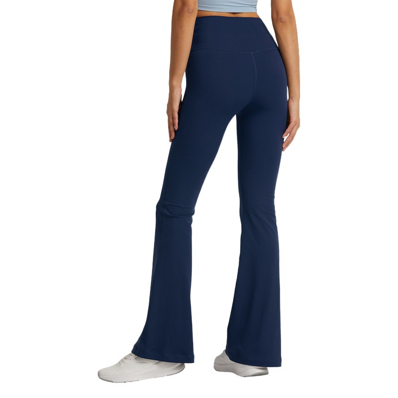 Tongmeng Autumn High-Waisted Slim Fit Flared Yoga Pants for Women, Fitness Sports Shaping Butt-Lifting Flare Pants