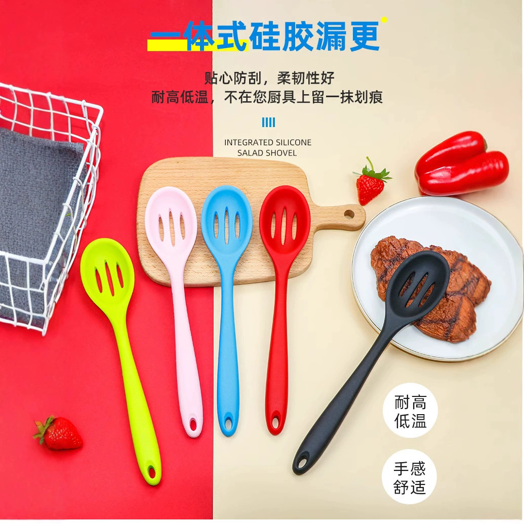 Kitchenware Silicone Silicon Twoage Together Large Drawing Cooking Spoon Kitchen Baking Tool Poly Silicon Gum Kitchenware