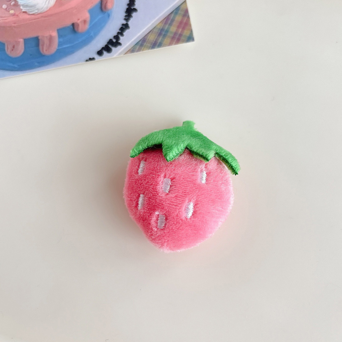 8g Weight Beads Jewelry Making Type 30*50mm Jewelry Making Size DIY Ornament Accessories Classification 1 Piece Quantity Plush Material Strawberry Pattern All Seasons Season Cartoon, Cute Style 1 Piece 30*50mm Plush Strawberry DIY Ornament Accessories Beads 10