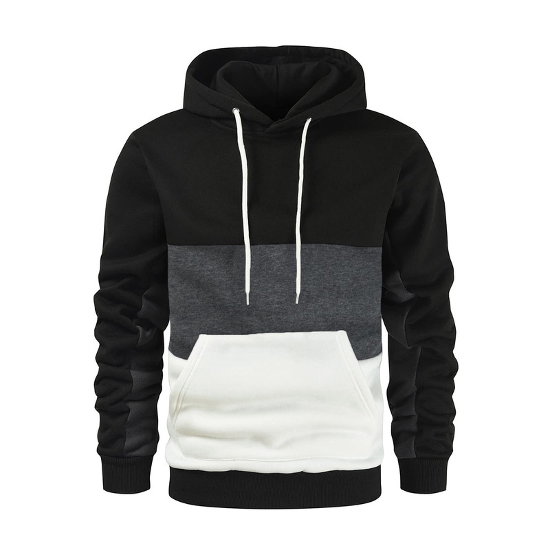 Cross-border Spring and Autumn New Sports Sweater suit Men's 3 Color-matching Hoodie Trendy Fashion Sports Leisure Sweater Cross-border Spring and Autumn New Sports Sweater suit Men's 3 Color-matching Hoodie Trendy Fashion Sports Leisure Sweater
