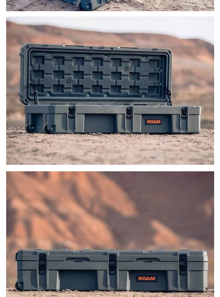 Roof equipment box 128 liters ROAM brand luggage net board step bag holder explosion-proof anti-fall off-road tool