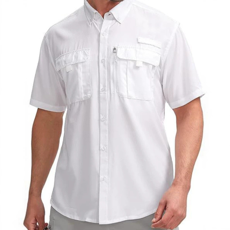 2026 Cross-Border Amazon Summer Outdoor Short-Sleeved Shirt Sun Protection Quick-Drying Breathable Workwear Style Pure Color Fishing Clothing for Men 2026 Cross-Border Amazon Summer Outdoor Short-Sleeved Shirt Sun Protection Quick-Drying Breathable Workwear Style Pure Color Fishing Clothing for Men