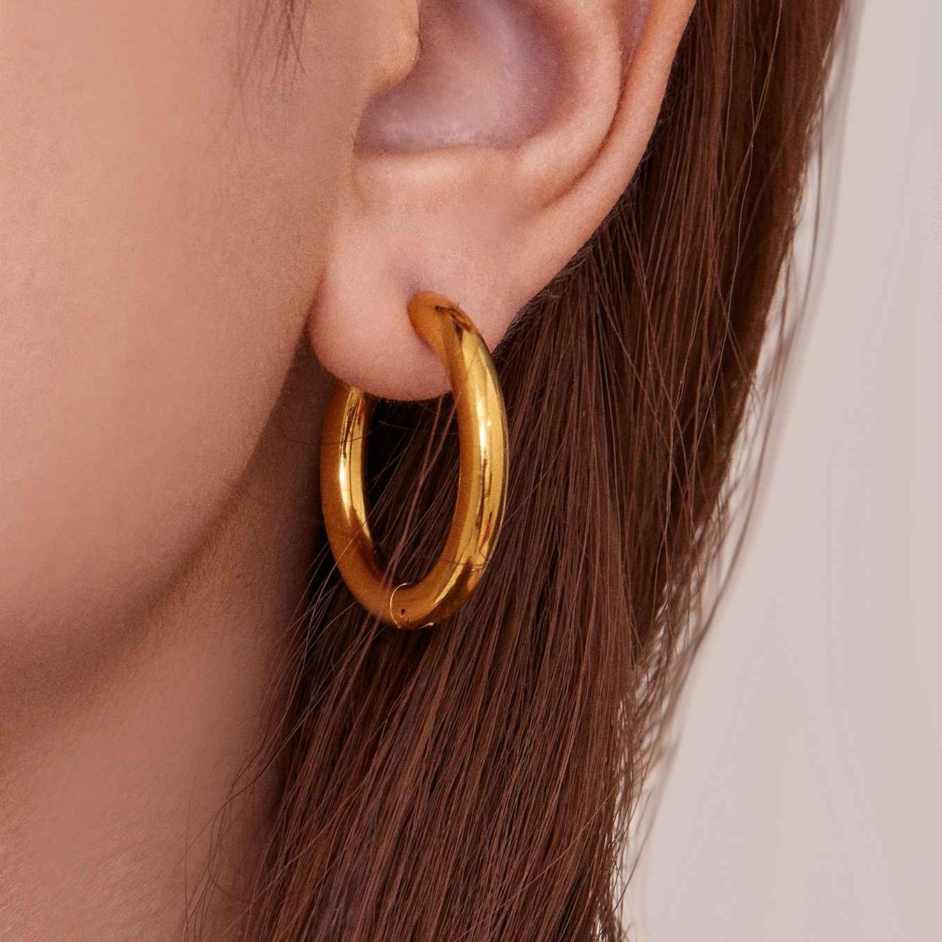 Colour-blocked Hoop Earrings Ferris Wheel Style Stud Jewellery_voghion.com
