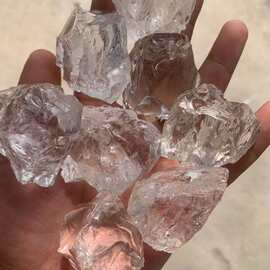 天然半透白水晶原石扩香石批发大颗粒香薰石矿石标本白水晶碎石