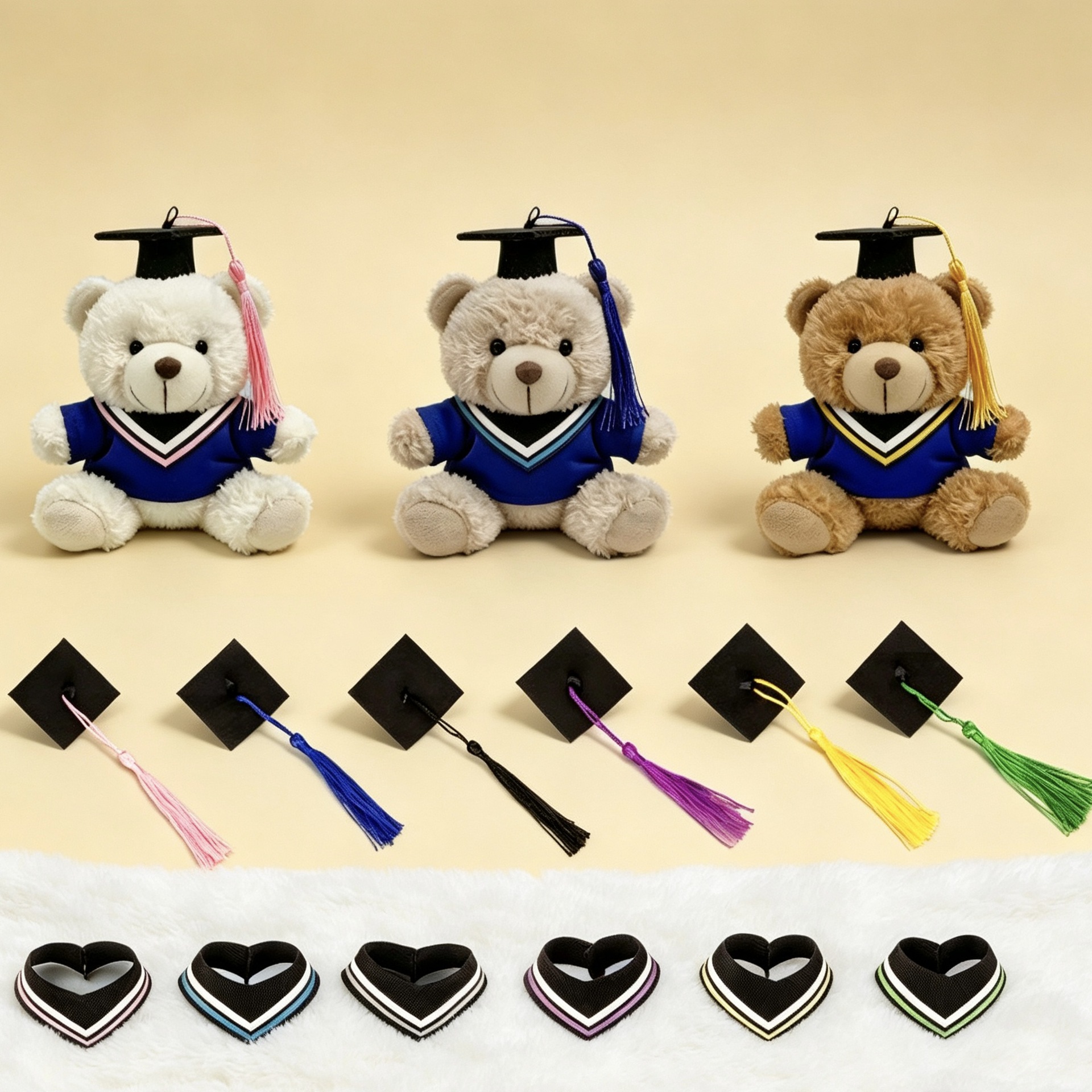 Temporada de graduación osos de peluche muñecas uniformes colgantes regalo de estudiantes Teddy Bear adorable recuerdos de graduación