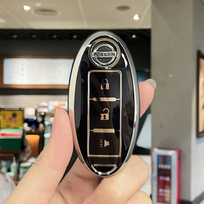 Car key bag: Teana Qashqai Tiida Tuda Shell - nissan-a-3-button-speaker-silver-black-single-shell