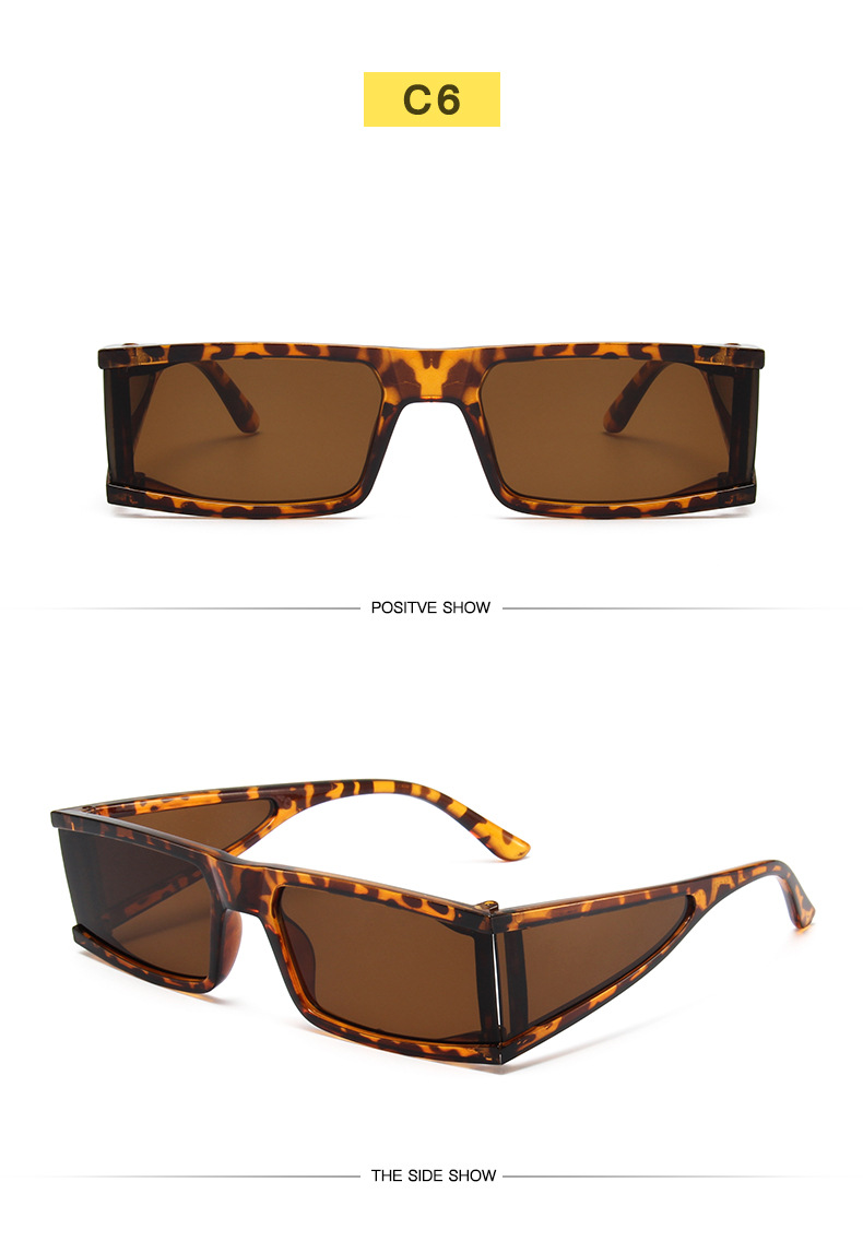 Personalised Small Box Sunglasses Punk Style Mercury Lens_voghion.com