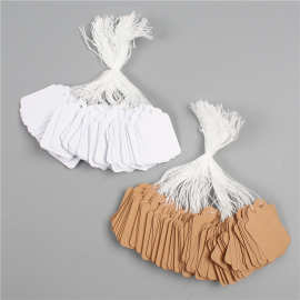 弹力绳价签牌玉器首饰手写空白吊牌珠宝礼品编号展示挂牌批发