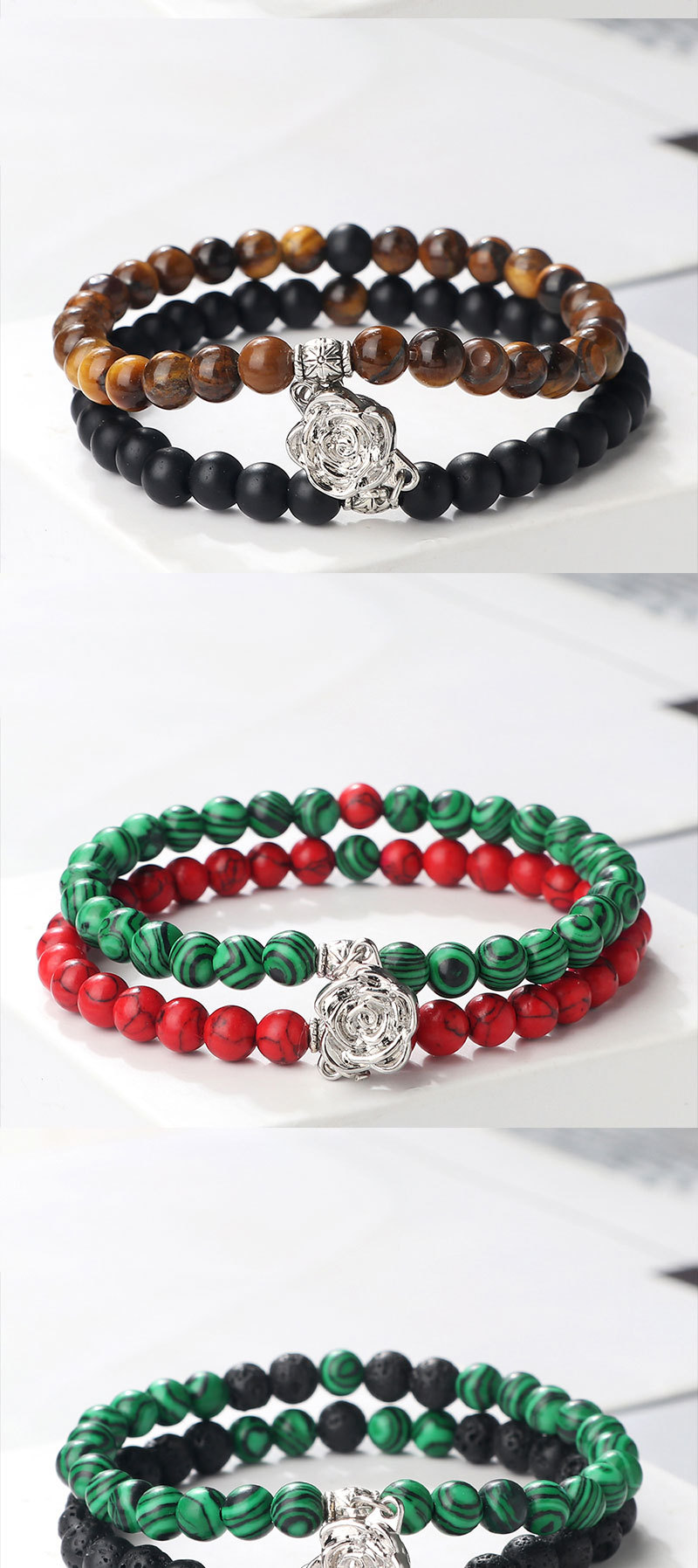 Perlenarmband Mit Magnetverschluss Blumen Schmetterling_voghion.com