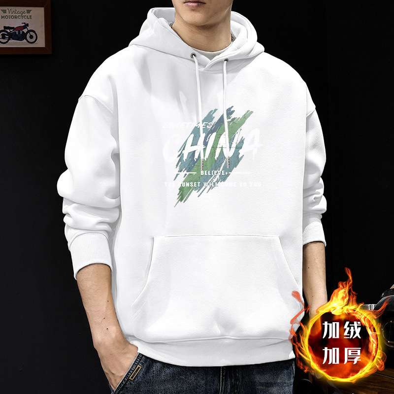 420g estilo japonés guapo chaqueta impresa con capuzas primavera y otoño suelta chaqueta de pareja de estudiantes