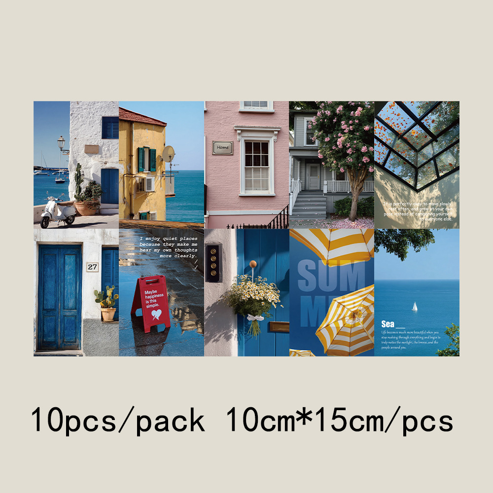 10 tarjetas de tinta micro tarjetas postales de dibujos animados de alto nivel dormitorio posters de pared decoración de fondo pegatinas de pared