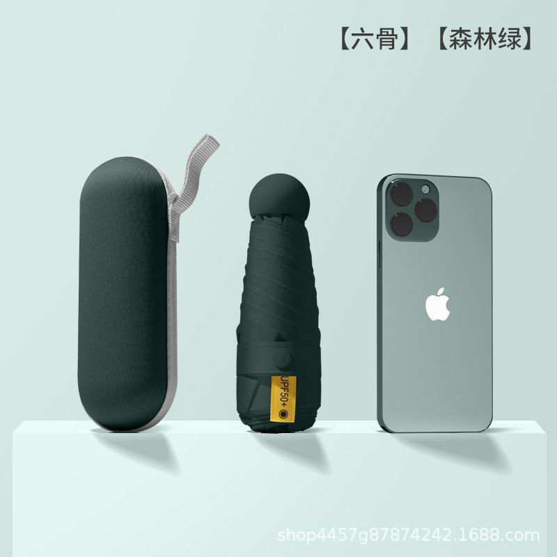 [6 본 캡슐 우산-모유 그린] + 핸드백