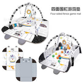 婴儿多功能四面围栏游戏垫宝宝早教益智玩具海洋球池爬行垫健身架