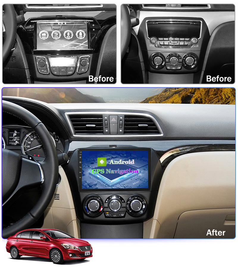 Suitable for Suzuki 14-18 Models Qiyue Smart Audio-Visual Carplay Android Large-Screen Navigation Gps Navigation All-In-One Device