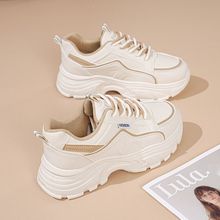 2025春季女鞋新款透气网面鞋子女百搭厚底运动鞋休闲老爹鞋女潮鞋