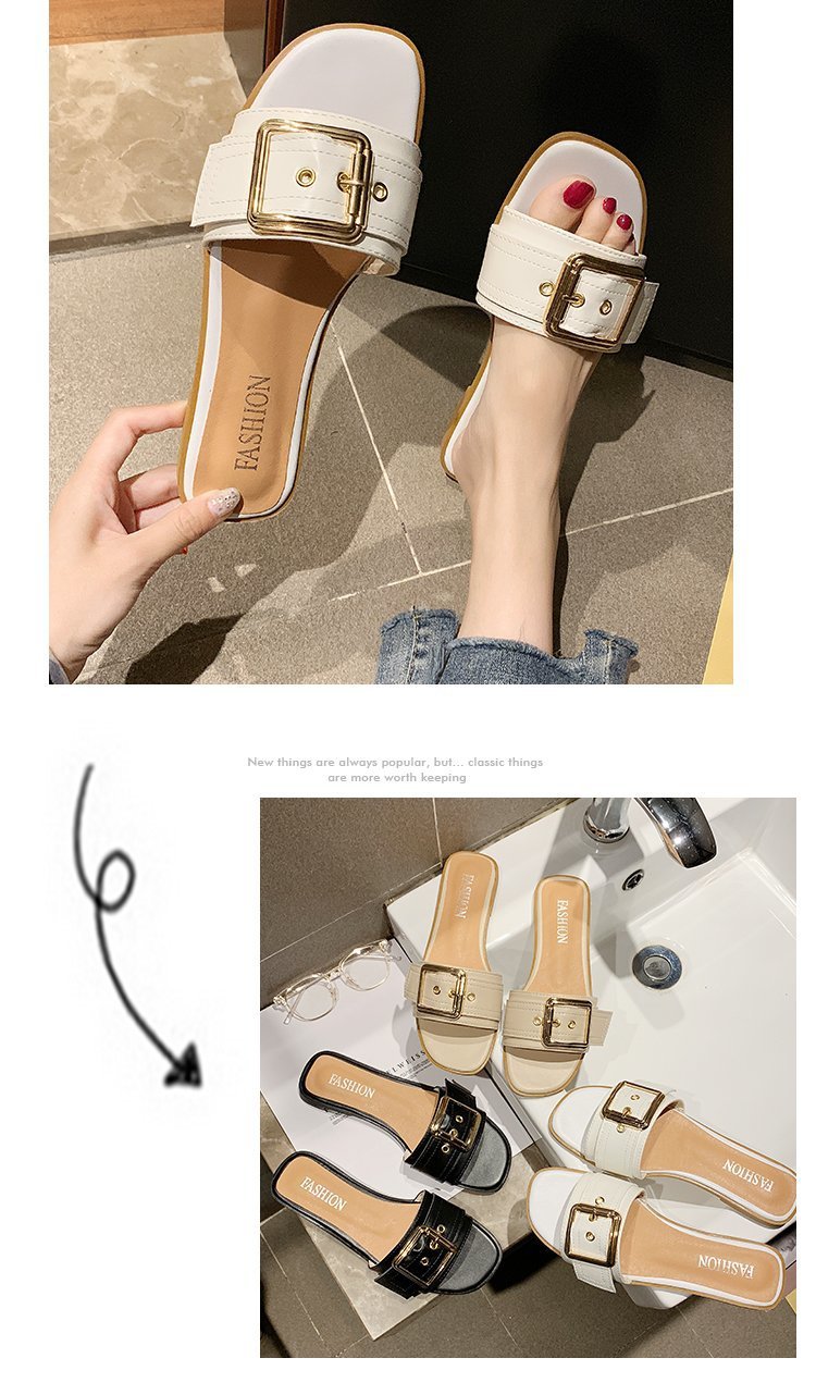 flat-heel square toe sandals NSPE39732