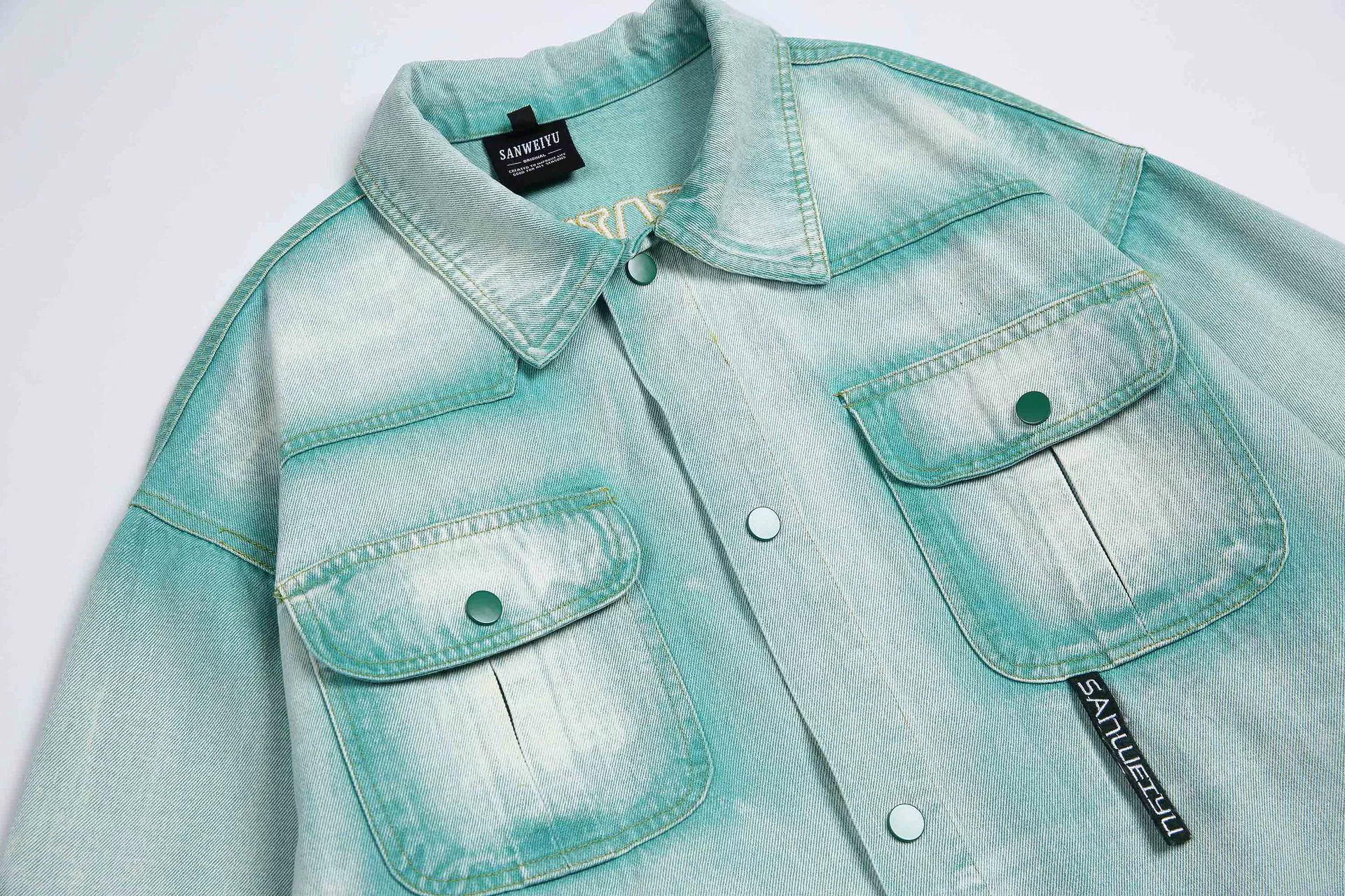 Autumn solid denim jacket