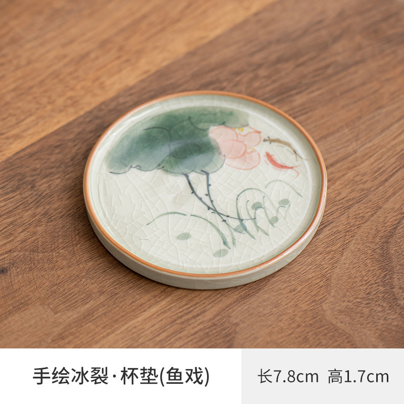 哥窯手描き側は壺蓋碗陶磁器杯個人専用公道杯闘笠杯工夫茶道具杯|undefined