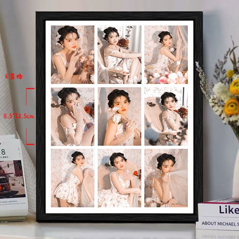 DIY Photo Frame Display Stand for Couples, Boyfriend and Girlfriend, Best Friends, Nine-Grid Photo Printing Gift