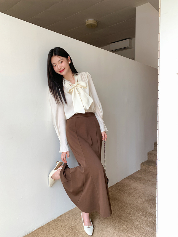 起范 韩剧女主天丝法式飘带衬衫女2025秋季新款广州十三行86071|undefined