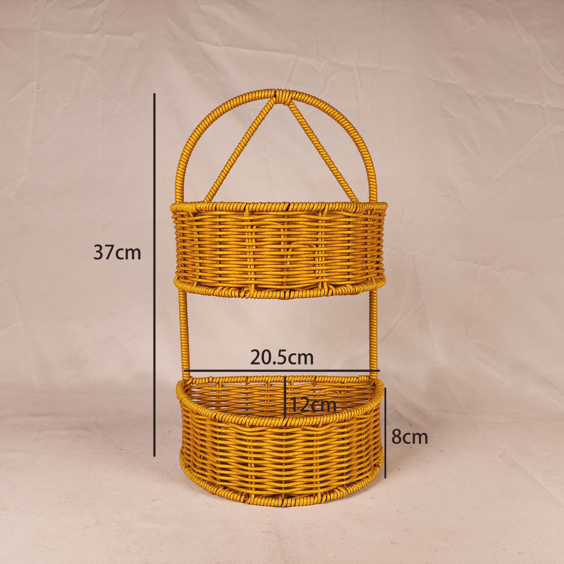 도매 및 소매 도매 및 소매 노란색 꽃 벽걸이 2층 반원형 소스 제조업체 소스 제품