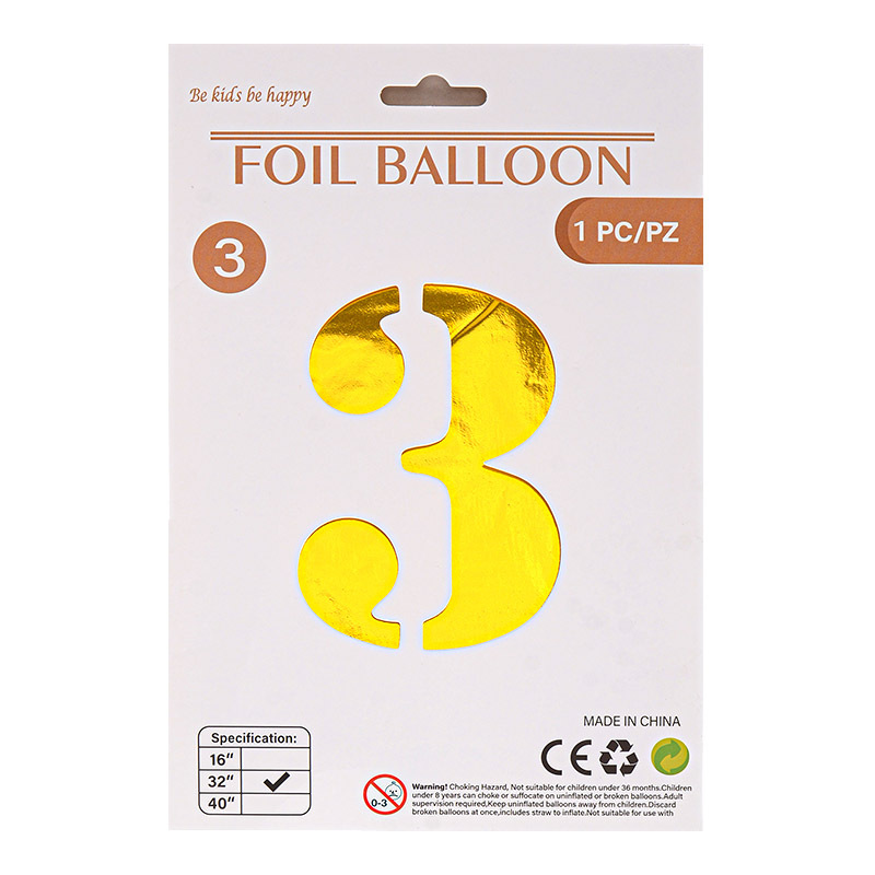 32 pulgadas Tarjeta de papel digital OPP globo de embalaje independiente fiesta de cumpleaños ambiente decorativo globo