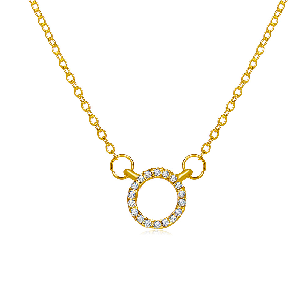 Creative Retro Simple Full Diamond Necklace display picture 2