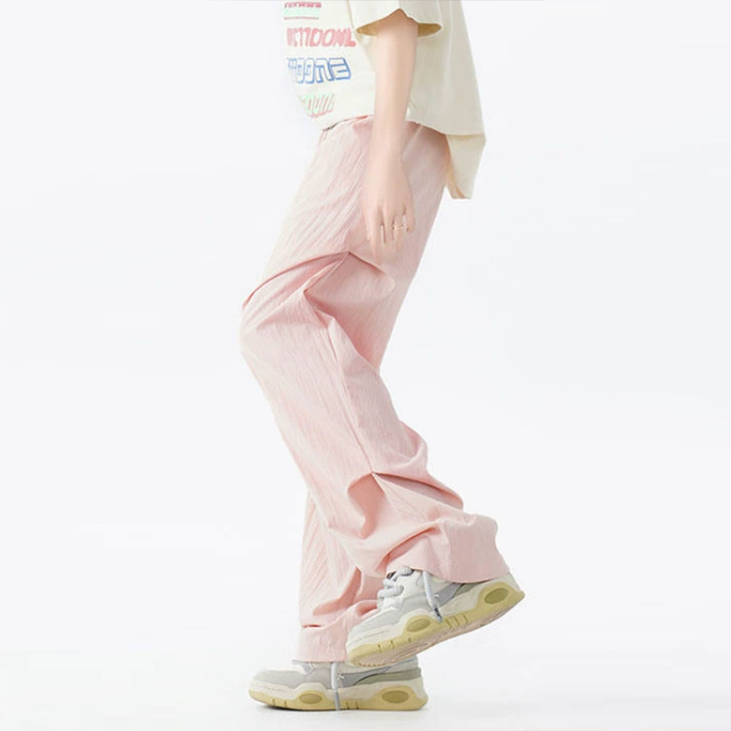 Мужские штурмовые брюки-десантники в горном стиле для улицы, летний модный брендовый деконструированный дизайн, тонкие брюки из ледяного шелка, повседневные длинные брюки прямого кроя.