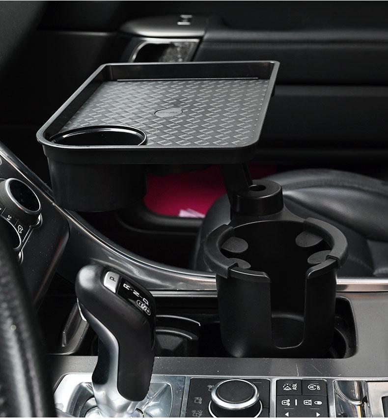 Cross-Border Multifunctional Car Cup Holder, Car Tray, Dining Plate Extension Stand, Car Small Table Board, Rotatable Storage
