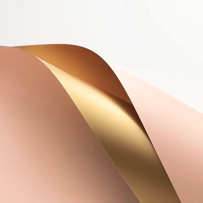Papel de oro de doble cara de Corea impermeable flor material de papel de embalaje ramo floral coreano papel de oro de lujo de color oro