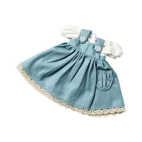 30cm 6pc BJD Girl Outfit Changeable Lolita Princess Dress and Overalls Role-Playing Birthday Gift