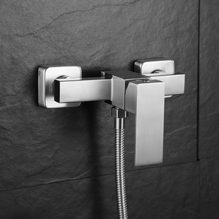 Sus304 Stainless Steel Shower Mixing Valve Electric Water Heater Square Faucet Bathroom Switch Hot and Cold Concealed Faucet